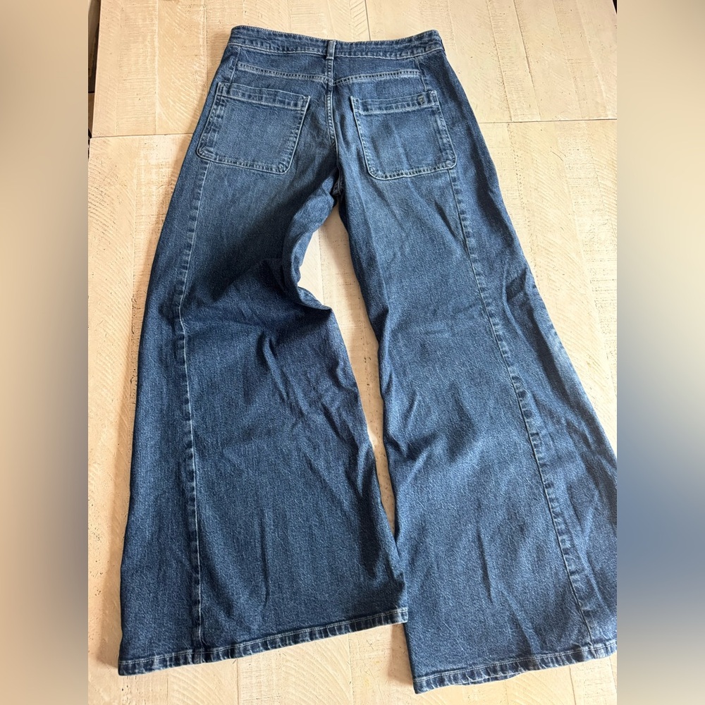 Pilcro Dark Blue Wide Jeans